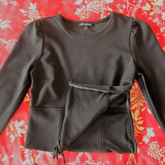 Stunning Black Puff Sleeve Corset Top XS - Picture 8 of 16